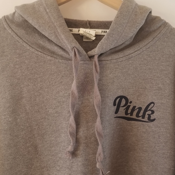 PINK Varsity Hoodie - Gray/Blue Stripes - Picture 2 of 9